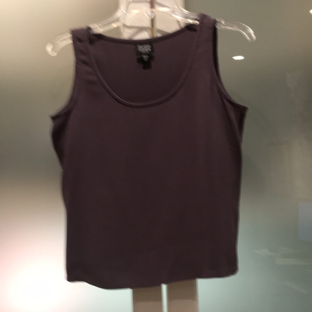 Eileen Fisher Silk Georgette Crepe mauve tank